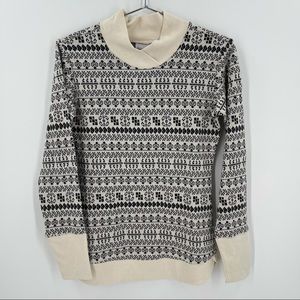 Columbia Holly Peak Jacquard Nordic Long Sleeve Ski Shirt Sweater size S